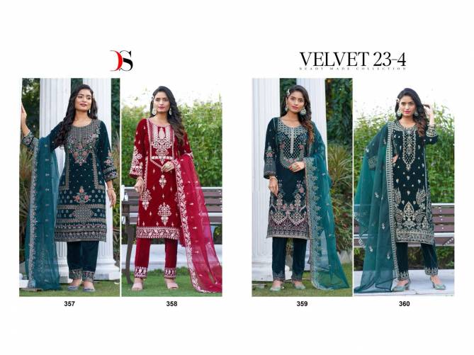 Velvet 23-4 By Deepsy Suits Embroidery Wedding Salwar Kameez